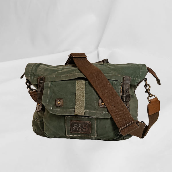 Borsa a Tracolla "Postina" con funzione Zaino "Messenger/BackPack" Overdye Petrol Green with Lining