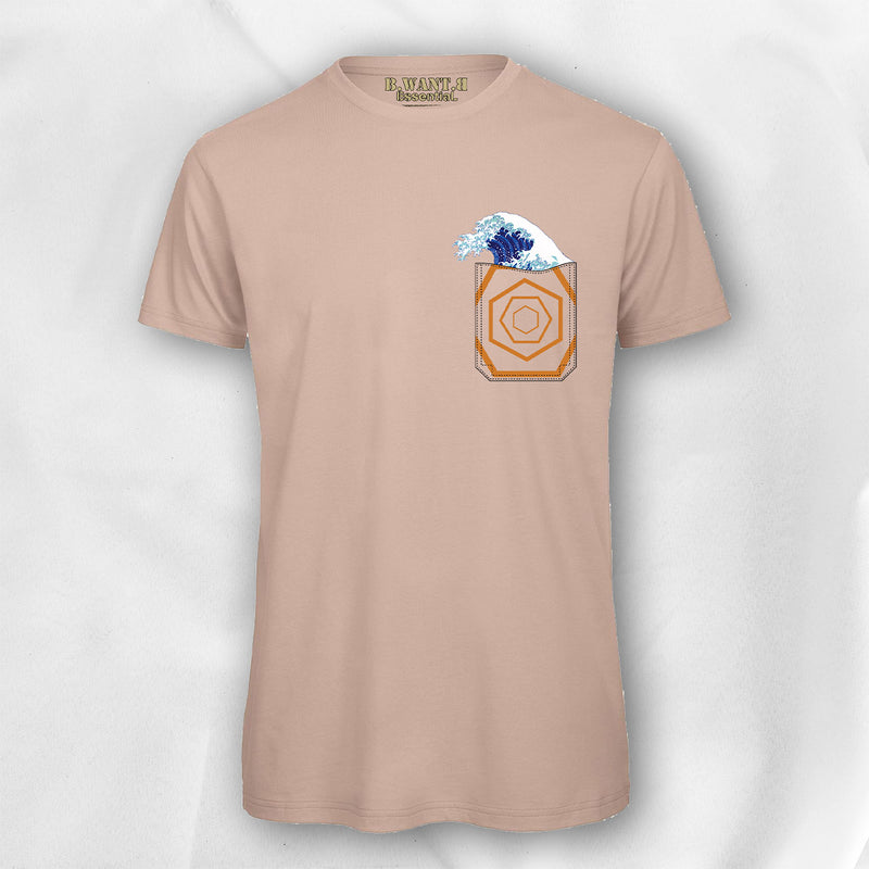 T-shirt Pocket-Mockup "Mirrored Wave" - B.WANT.B - EssentiaL