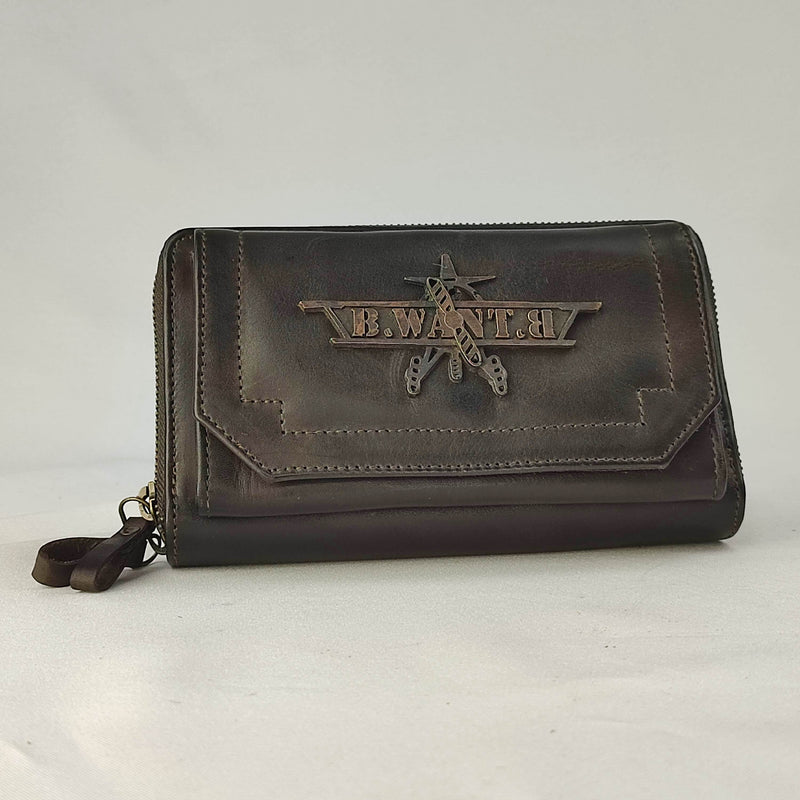 Pochette Portafoglio Tinto Capo Testa di Moro con tracollina
