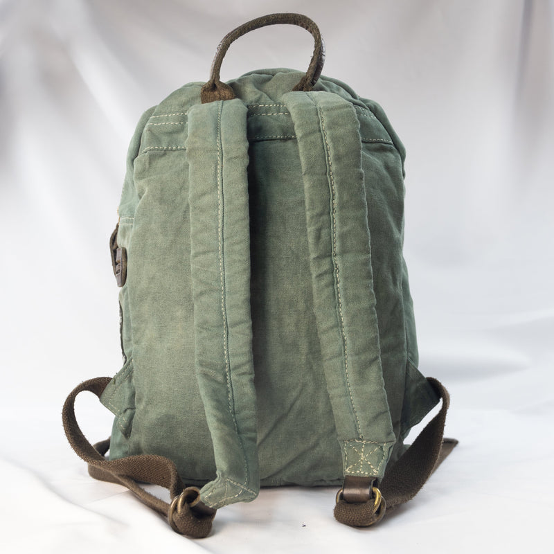 Zaino Toppe TintoCapo BackPack Patch Overdye Side Zip front pocket Tent Original - with Lining GreenSky
