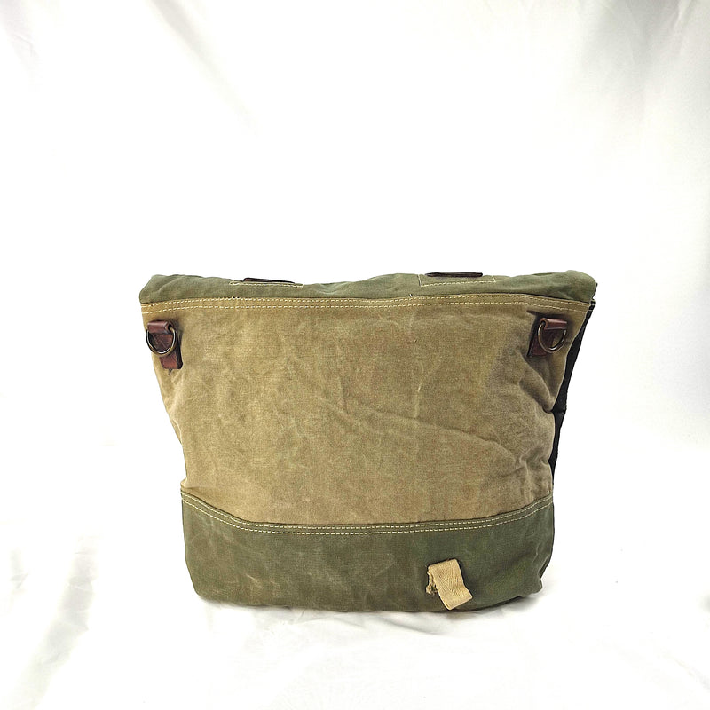 Folding Bag - Shoulder and Shoulder - Shopper Tote Shoulder Bag "Tent Original Green"